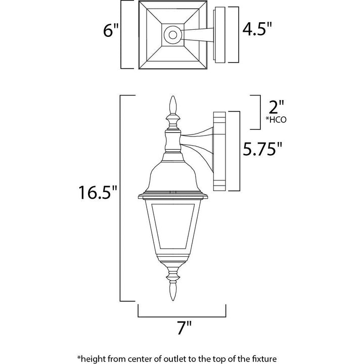 Maxim Lighting 3007CLBK  Builder Cast Outdoor Black