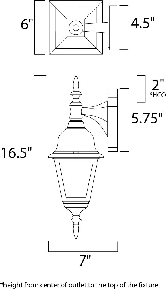 Maxim Lighting 3007CLBK  Builder Cast Outdoor Black