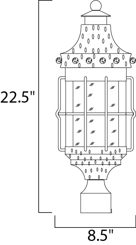 Maxim Lighting 30080CDCF  Nantucket Outdoor Country Forge