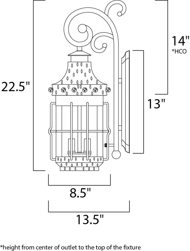 Maxim Lighting 30084CDCF  Nantucket Outdoor Country Forge