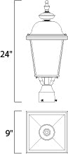 Maxim Lighting 3008BK  Builder Cast Outdoor Black