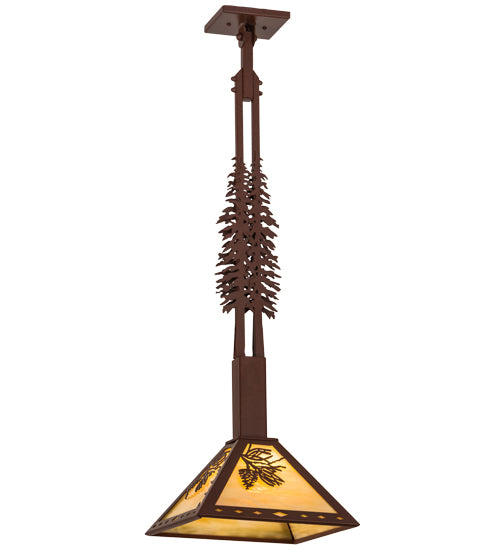 Meyda Tiffany Winter Pine 30096 Pendant Light - Rust