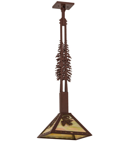 Meyda Tiffany Winter Pine 30096 Pendant Light - Rust