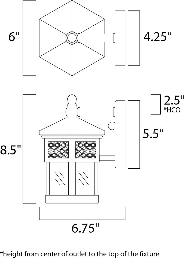 Maxim Lighting 30122CDCF Scottsdale One Light Outdoor Wall Lantern Outdoor Bronze / Dark