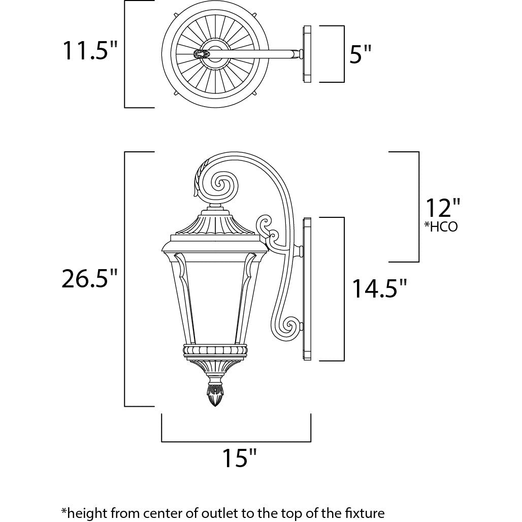 Maxim Lighting 3015LTES Odessa Outdoor Espresso