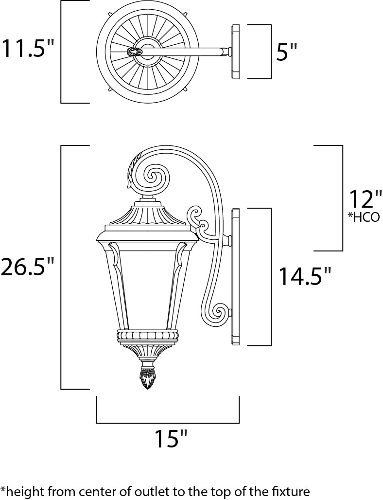 Maxim Lighting 3015LTES Odessa Outdoor Espresso
