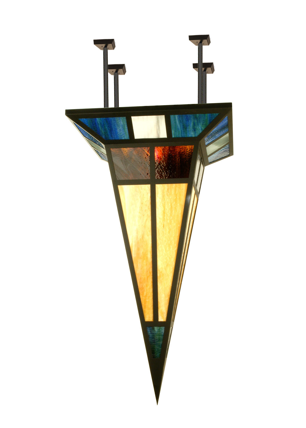 Meyda Tiffany Polaris 78162 Ceiling Light - Black/Glass