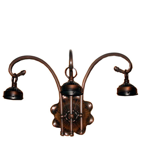 Meyda Tiffany Lighting 98634 Victorian Three Light Wall Sconce Hardware Utility Light Bronze / Dark