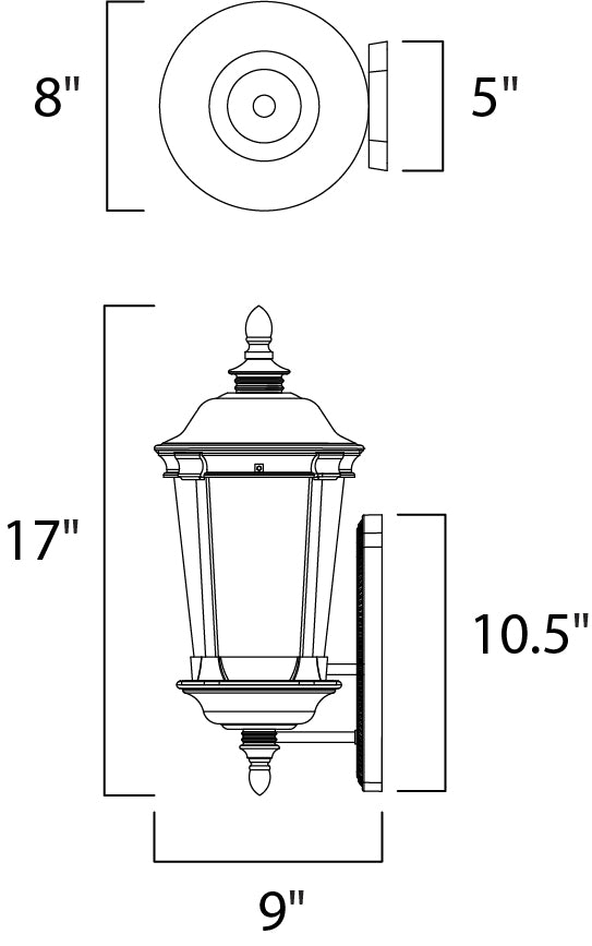 Maxim Lighting 3020CDBZ  Dover Dc Outdoor Bronze