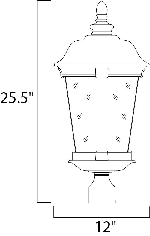 Maxim Lighting 3022CDBZ  Dover Dc Outdoor Bronze