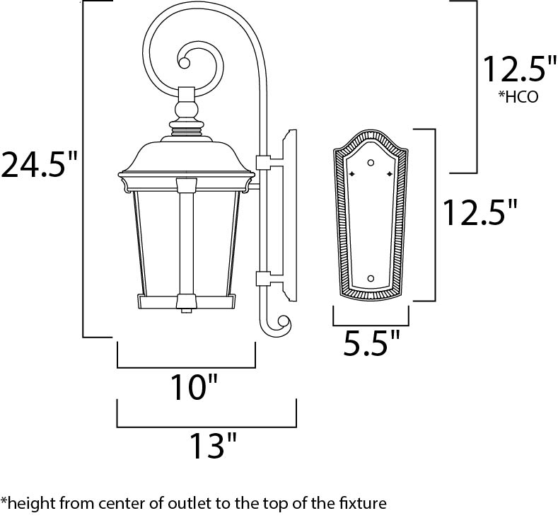 Maxim Lighting 3024CDBZ  Dover Dc Outdoor Bronze