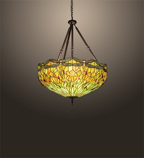 Meyda Tiffany Tiffany Hanginghead Dragonfly 30283 Pendant Light - Antique