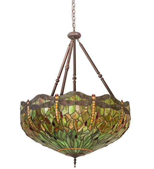 Meyda Tiffany Tiffany Hanginghead Dragonfly 30283 Pendant Light - Antique