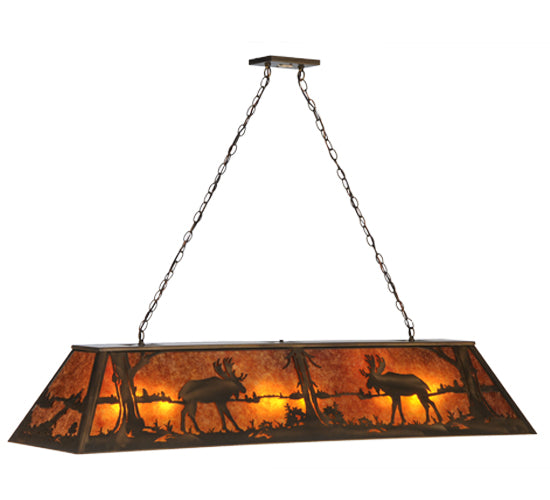 Meyda Tiffany Moose At Lake 30333 Pendant Light - Antique Copper