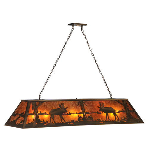 Meyda Tiffany Moose At Lake 30333 Pendant Light - Antique Copper