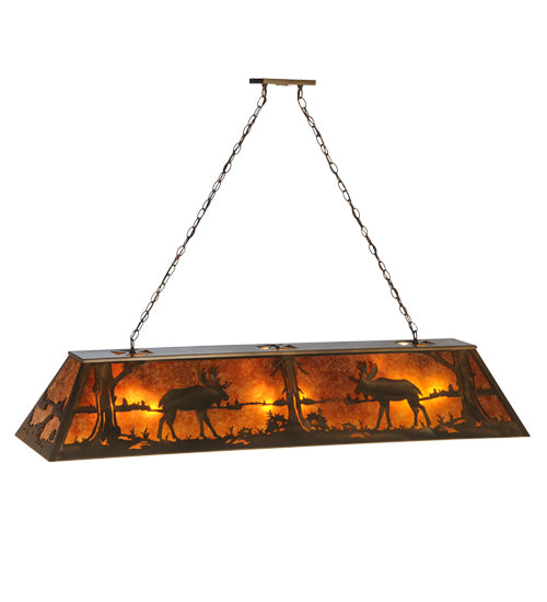 Meyda Tiffany Moose At Lake 30333 Pendant Light - Antique Copper