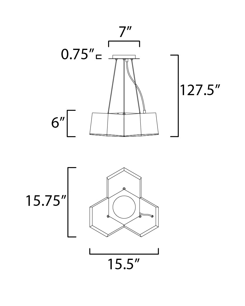 Maxim Honeycomb 30334BKGLD Pendant Light - Black / Gold