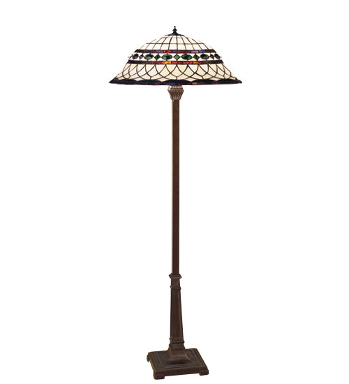 Meyda Tiffany Lighting 30369 Tiffany Roman Two Light Floor Lamp Lamp Bronze / Dark