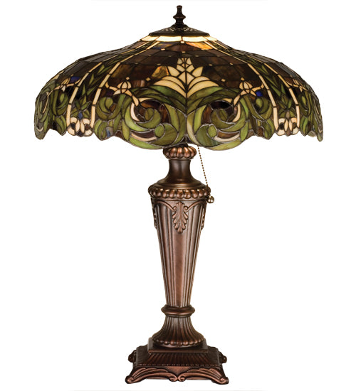 Meyda Tiffany Lighting 30386 Bavarian One Light Table Lamp Lamp Bronze / Dark