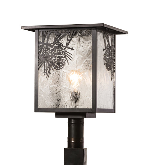 Meyda Tiffany Lighting 30388 Hyde Park One Light Post Mount Outdoor Bronze / Dark