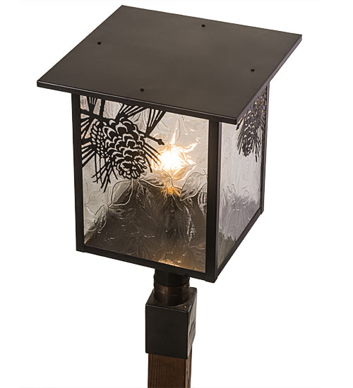 Meyda Tiffany Lighting 30388 Hyde Park One Light Post Mount Outdoor Bronze / Dark