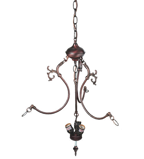 Meyda Tiffany Lighting 30444 Moose Three Light Inverted Pendant Hardware Utility Light Bronze / Dark