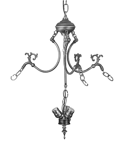 Meyda Tiffany Lighting 30444 Moose Three Light Inverted Pendant Hardware Utility Light Bronze / Dark