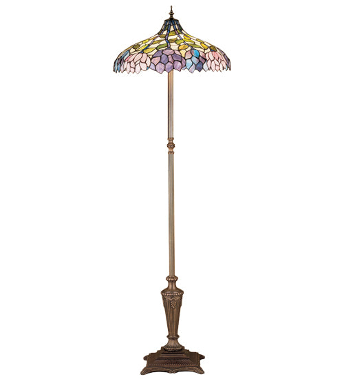 Meyda Tiffany Lighting 30451 Wisteria Floor Lamp Lamp Bronze / Dark