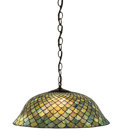 Meyda Tiffany Fishscale 30455 Pendant Light - Burnished Copper