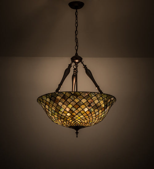 Meyda Tiffany Fishscale 30466 Pendant Light - Polished Brass