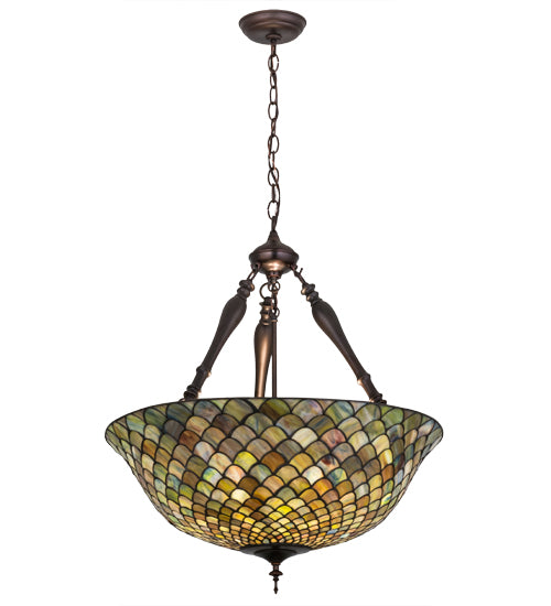 Meyda Tiffany Fishscale 30466 Pendant Light - Polished Brass