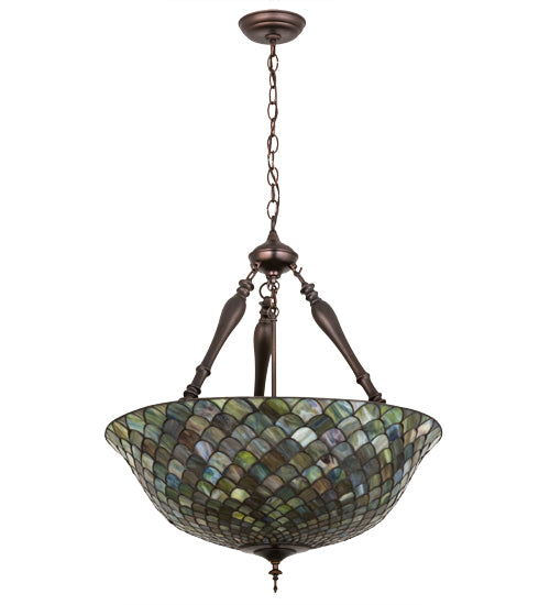 Meyda Tiffany Fishscale 30466 Pendant Light - Polished Brass