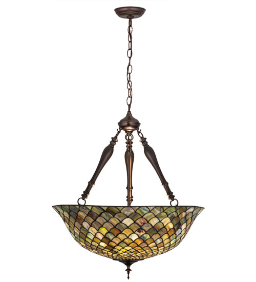 Meyda Tiffany Fishscale 30466 Pendant Light - Polished Brass