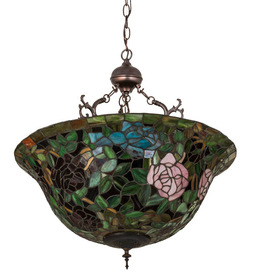 Meyda Tiffany Tiffany Rosebush 30469 Pendant Light - Craftsman Brown