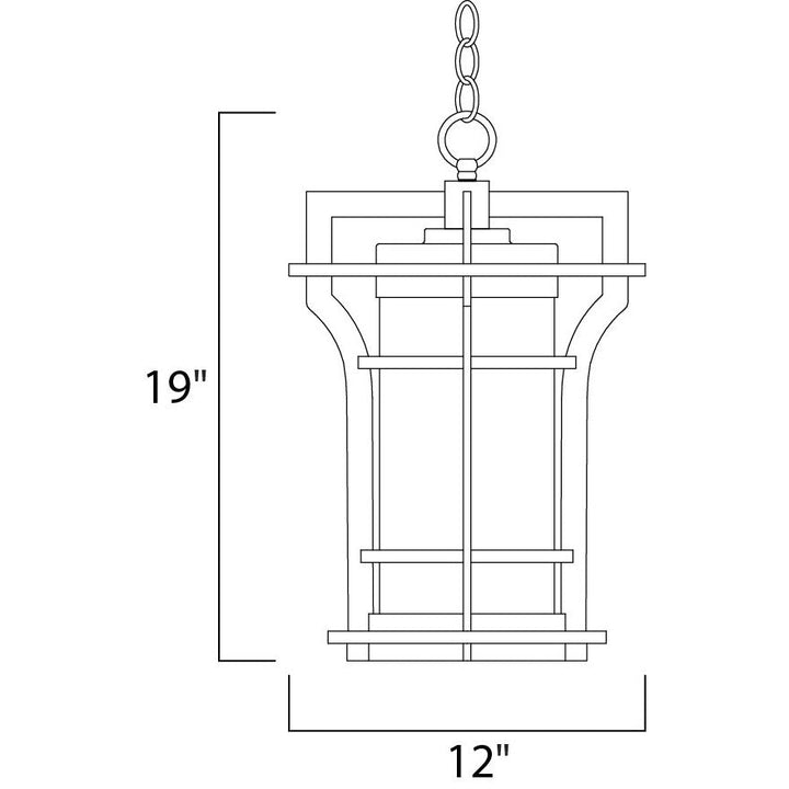 Maxim Lighting 30488WGBO  Oakville Outdoor Black Oxide
