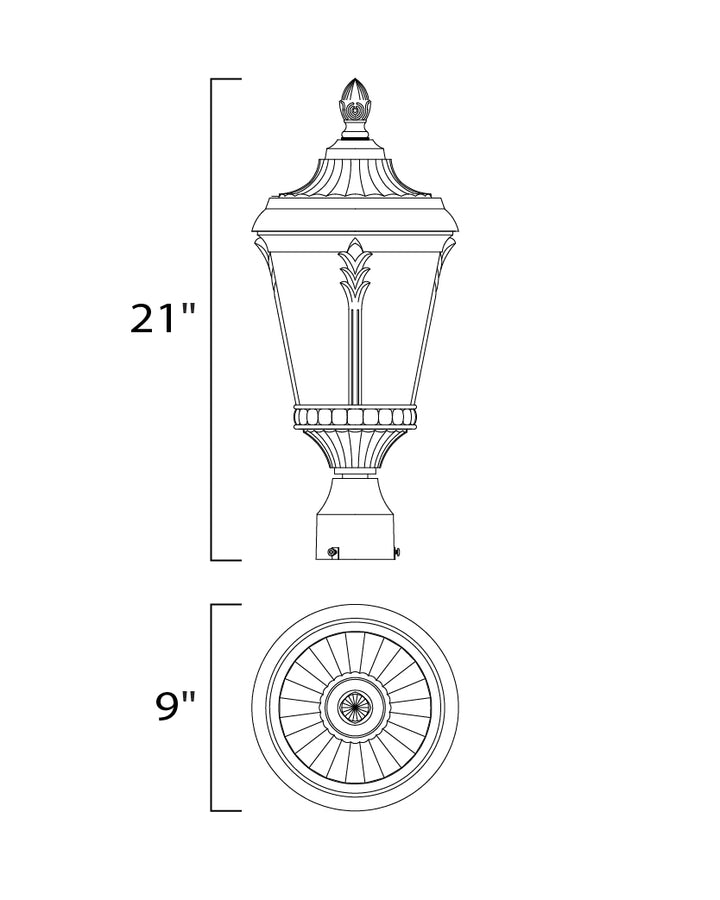 Maxim Lighting 3050WGBK  Sentry Outdoor Black