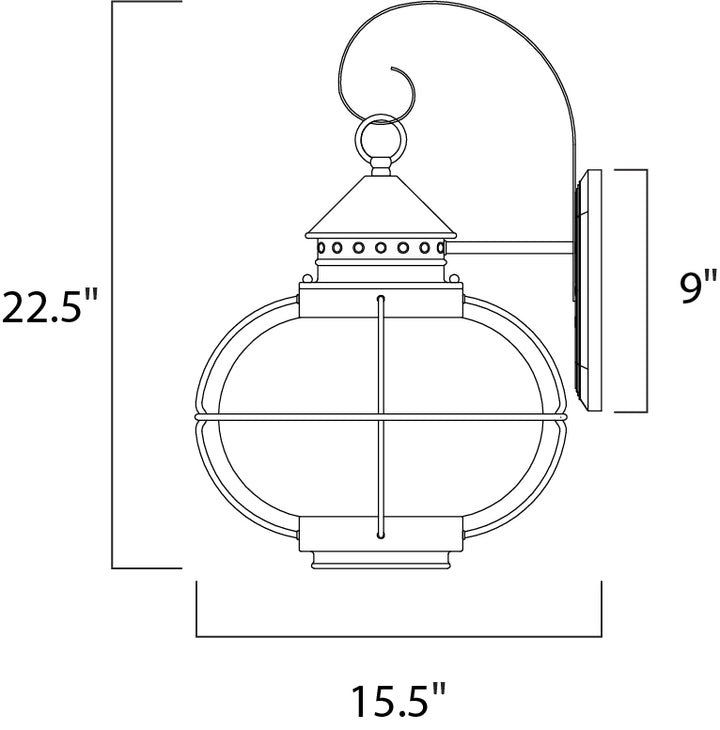 Maxim Lighting 30504CDOI  Portsmouth Outdoor Oil Rubbed Bronze