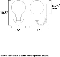 Maxim Bauhaus 30511CLBZSBR Wall Sconce Light - Bronze / Satin Brass