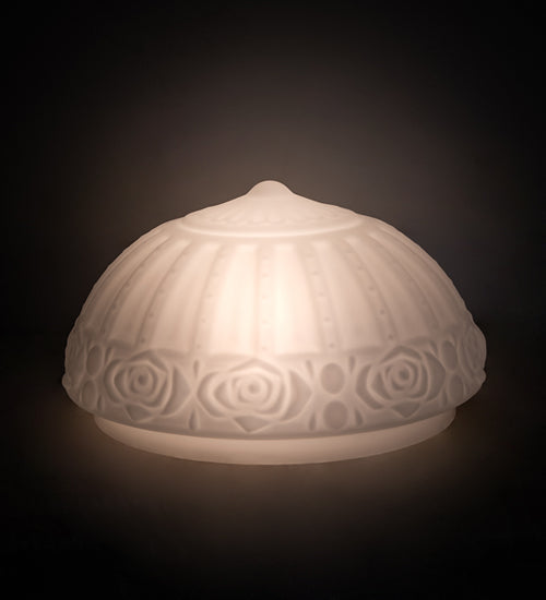 Meyda Tiffany Lighting 30524 White Puffy Rose Shade Lamp Shade White