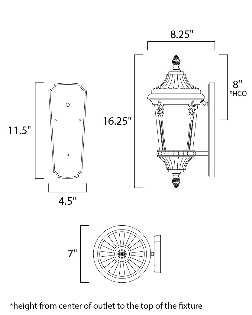 Maxim Lighting 3053WGBK  Sentry Outdoor Black