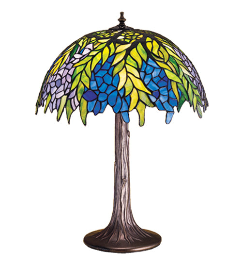 Meyda Tiffany Lighting 30541 Tiffany Honey Locust One Light Table Lamp Lamp Bronze / Dark