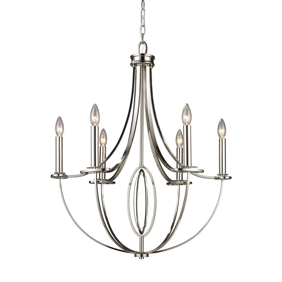 Elk Dione 10121/6 Chandelier Light - Polished Nickel