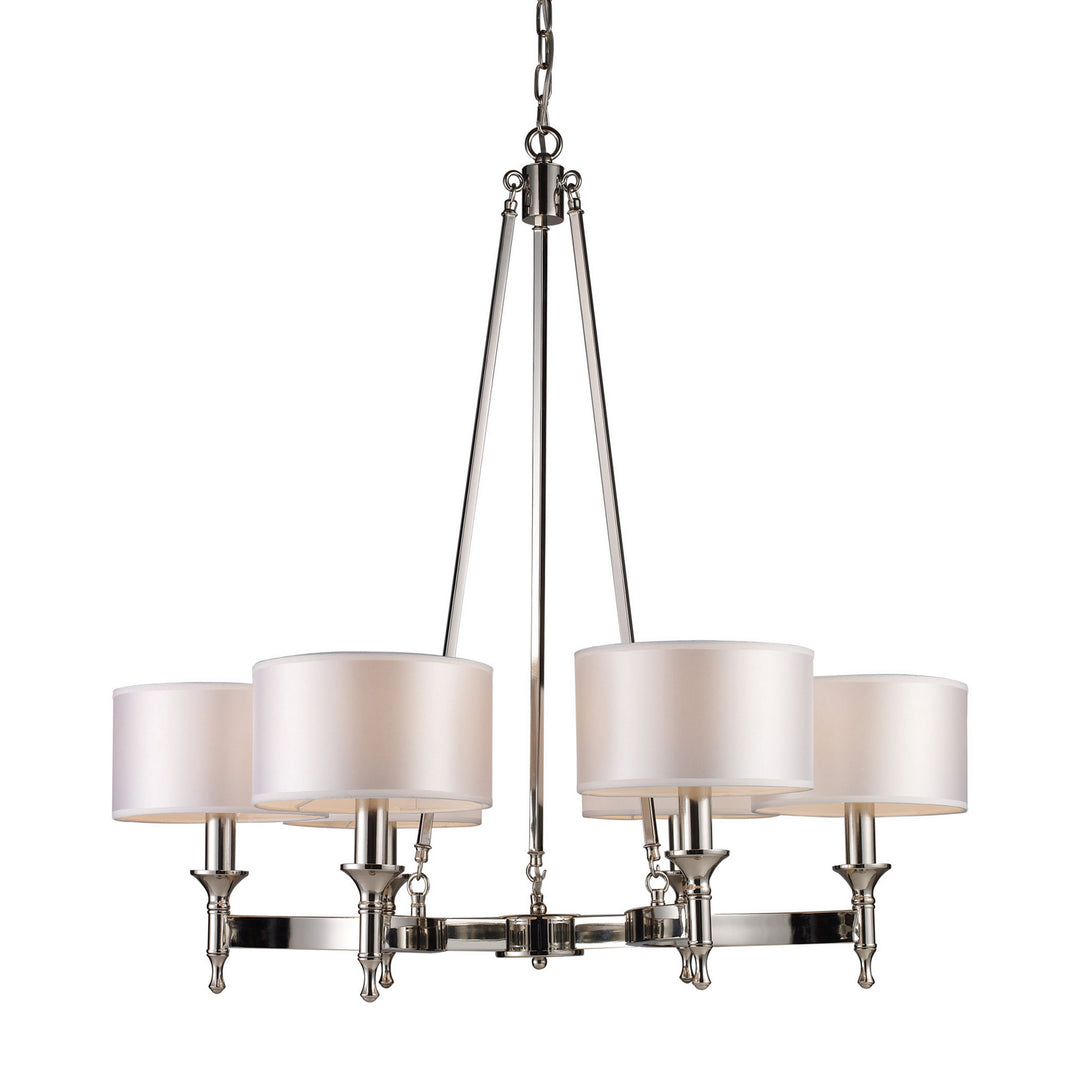 Elk Pembroke 10123/6 Chandelier Light - Polished Nickel