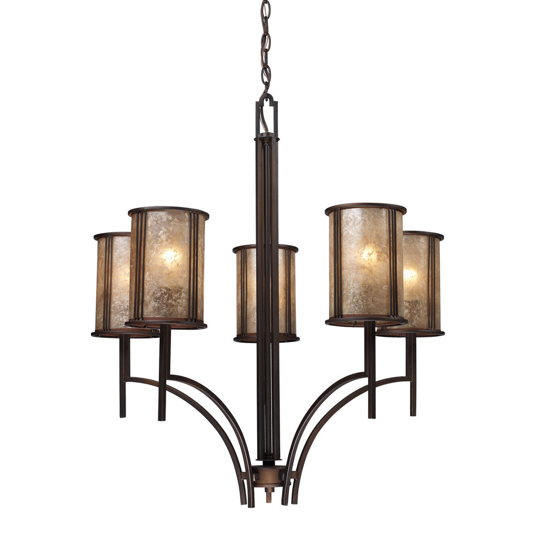 Elk Barringer 15035/5 Chandelier Light - Aged Bronze