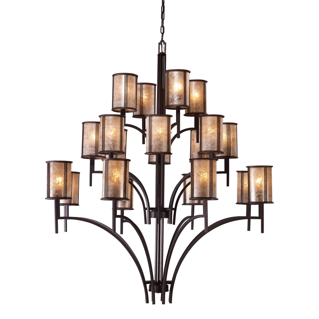 Elk Barringer 15037/8+8+4 Chandelier Light - Aged Bronze