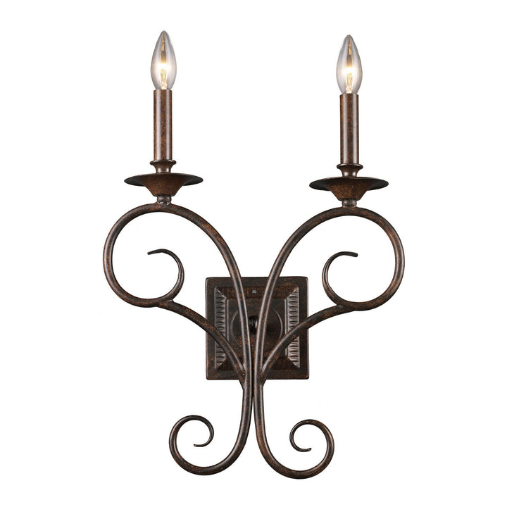 Elk Gloucester 15040/2 Wall Sconce Light - Weathered Bronze