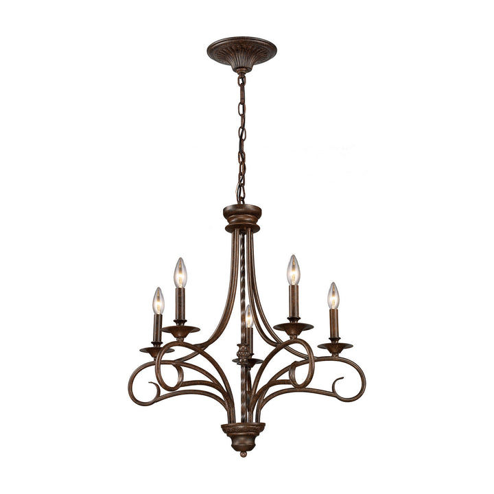 Elk Gloucester 15042/5 Chandelier Light - Weathered Bronze