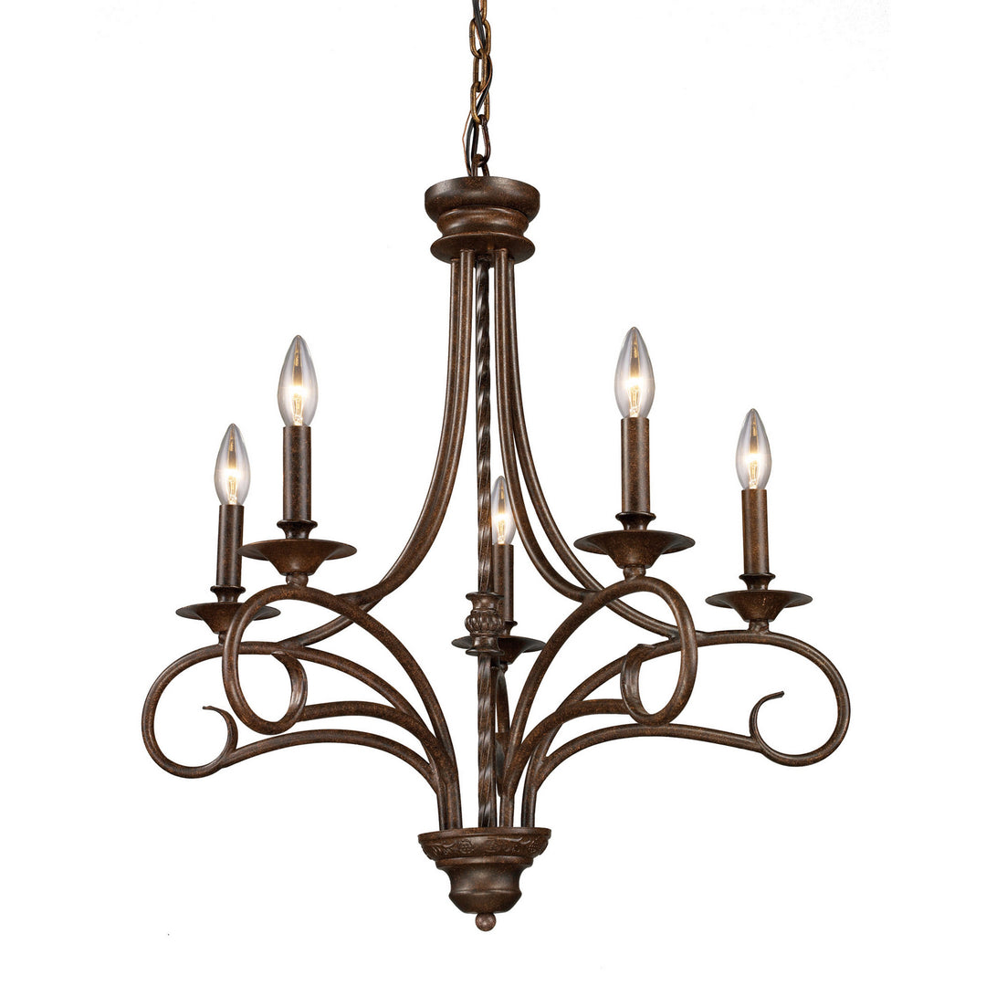 Elk Gloucester 15042/5 Chandelier Light - Weathered Bronze