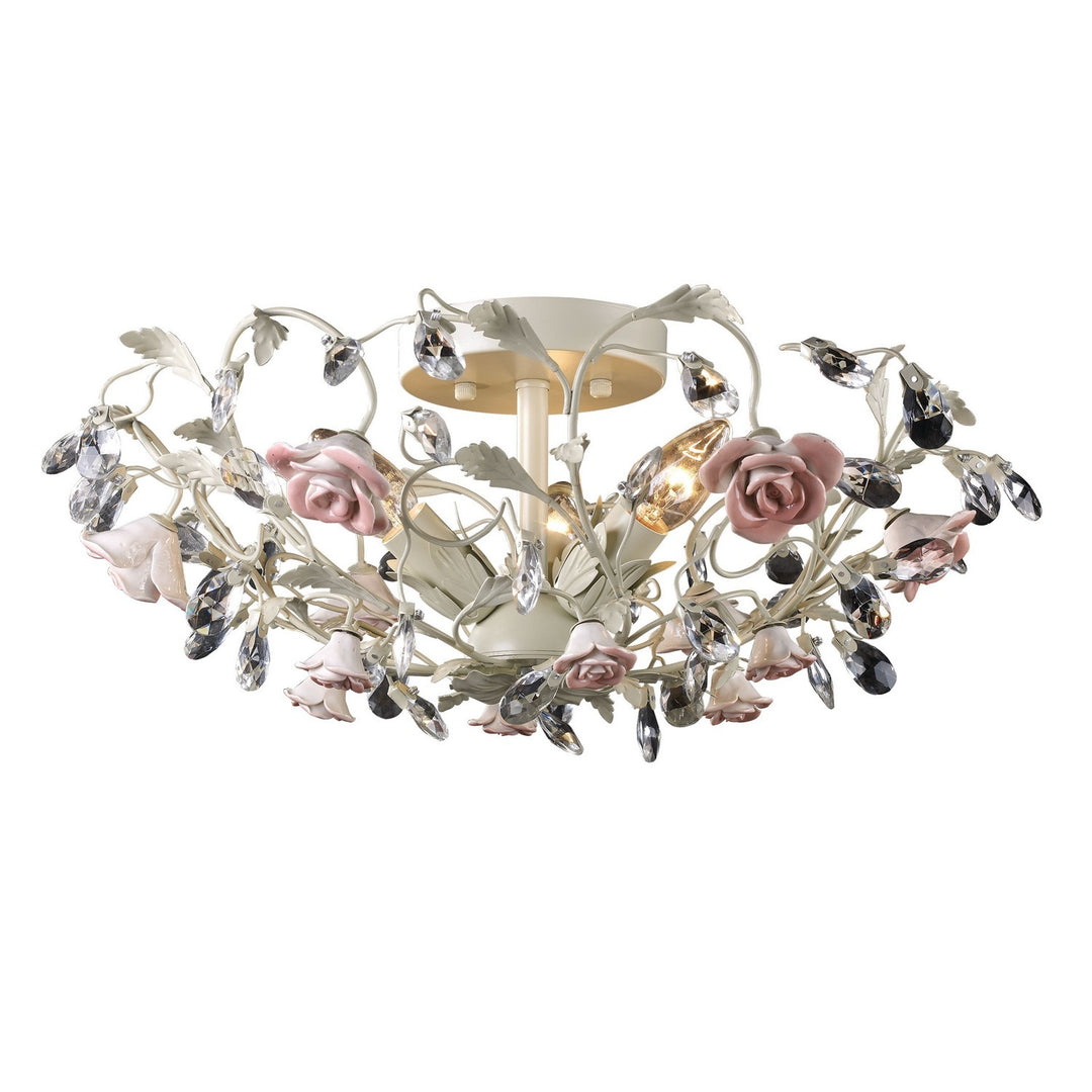 Elk Heritage 18096/3 Ceiling Light - Cream