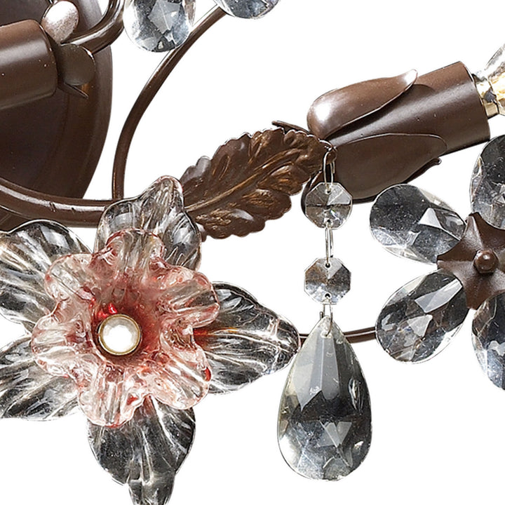 Elk Cristallo Fiore 20075/3 Bath Vanity Light 30 in. wide - Deep Rust